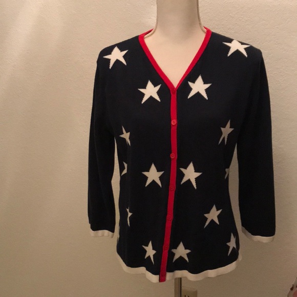 Liz Claiborne Stars Cardigan - Picture 1 of 8